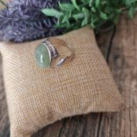 Aventurine verte bague pierre argent 1 2