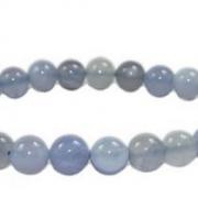 Calcedoine bleue bracelet boules 8mm 1