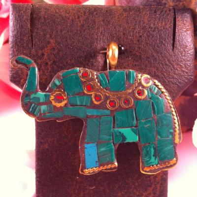 Malachite elephant 1a