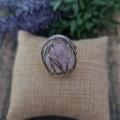 Quartz rose bague cage