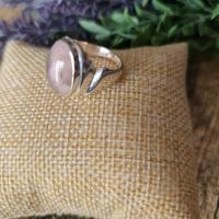 Quartz rose bague pierre argent 9 2