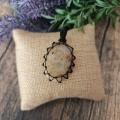 Quartz rutile pendentif macrame 2